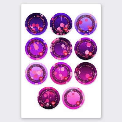 KlittyCrewPower gradient sticker set 5