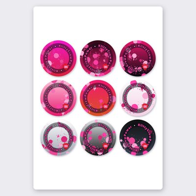 KlittyCrewPower gradient sticker set 6