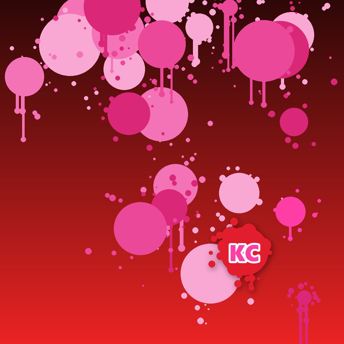 Dark Red paint splatter sticker – round street art sticker