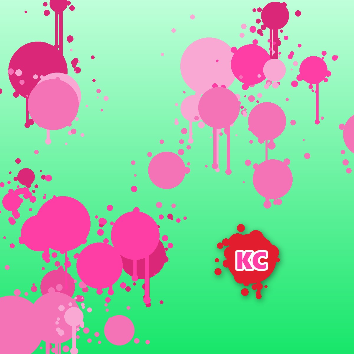 Light Green paint splatter sticker – round street art sticker