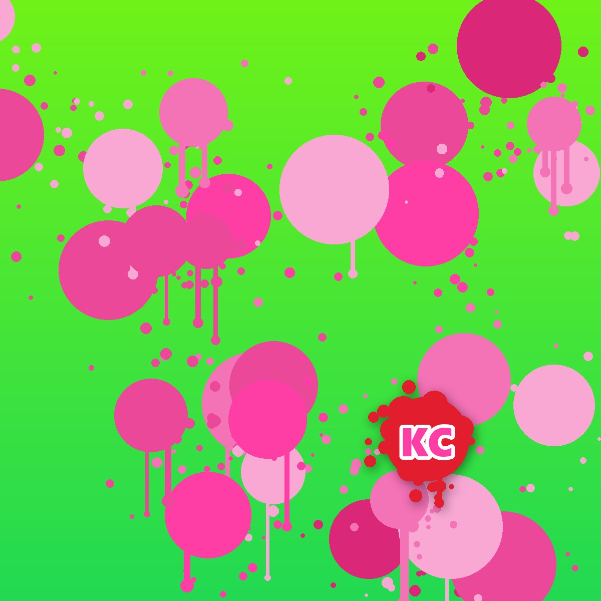 Lime Green paint splatter sticker – round street art sticker