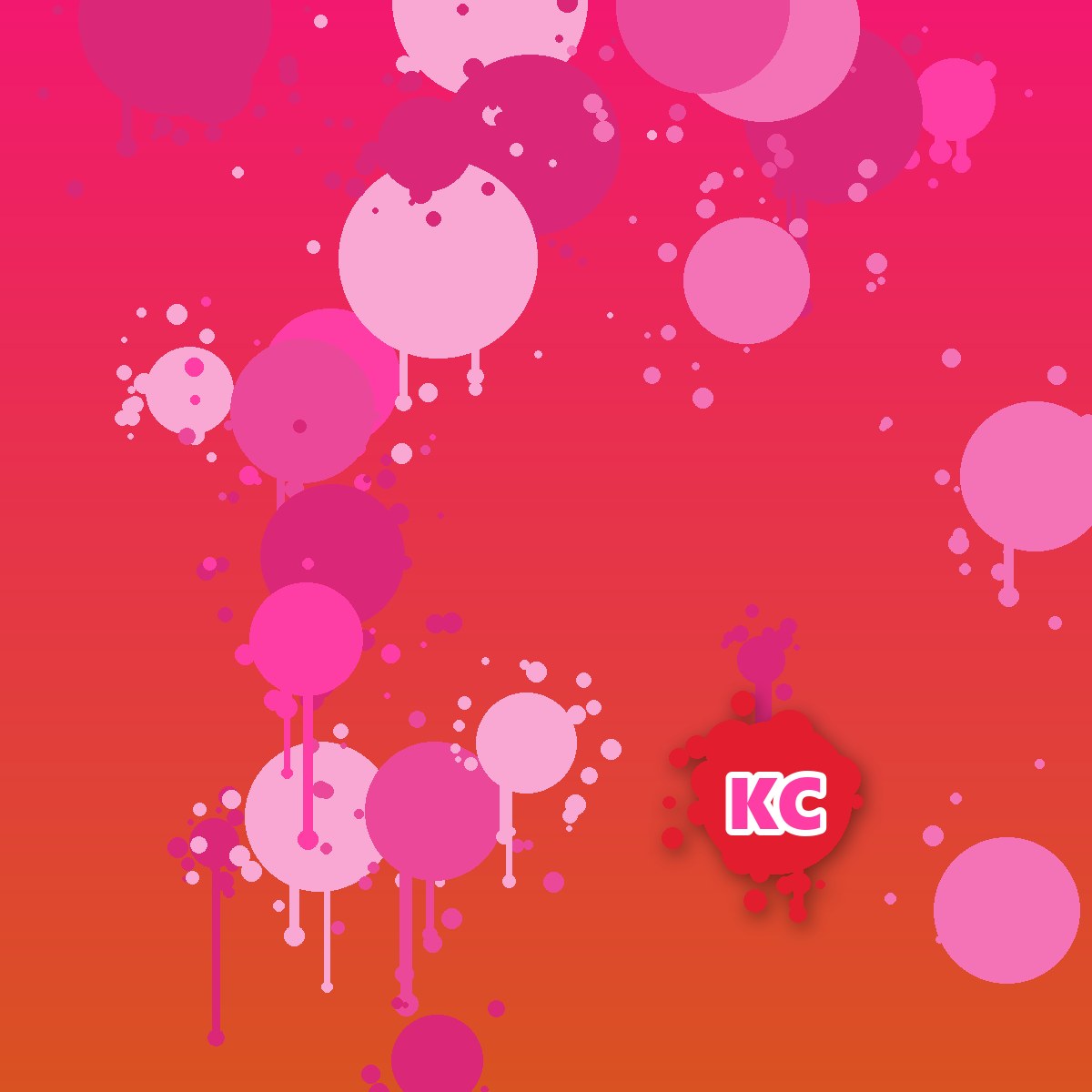 Magenta Red paint splatter sticker – round street art sticker