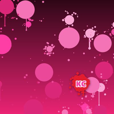 Round pink paint splatter sticker – Dark Magenta gradient