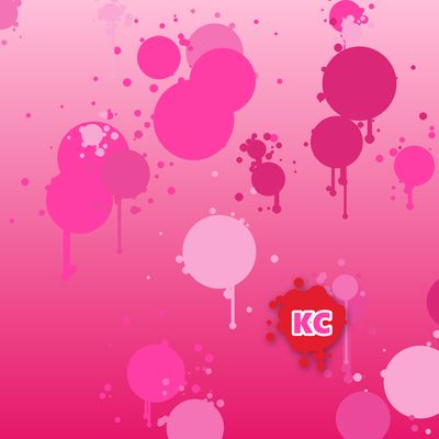 Round pink paint splatter sticker – Light Magenta gradient