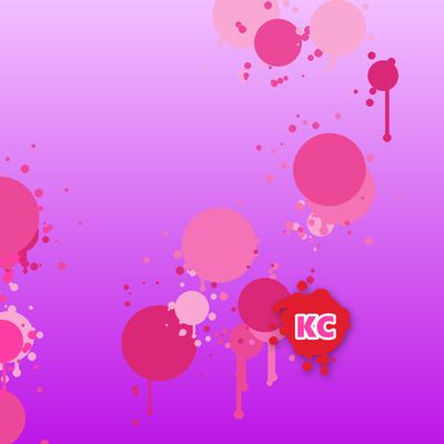 Round pink paint splatter sticker – Light Violet gradient