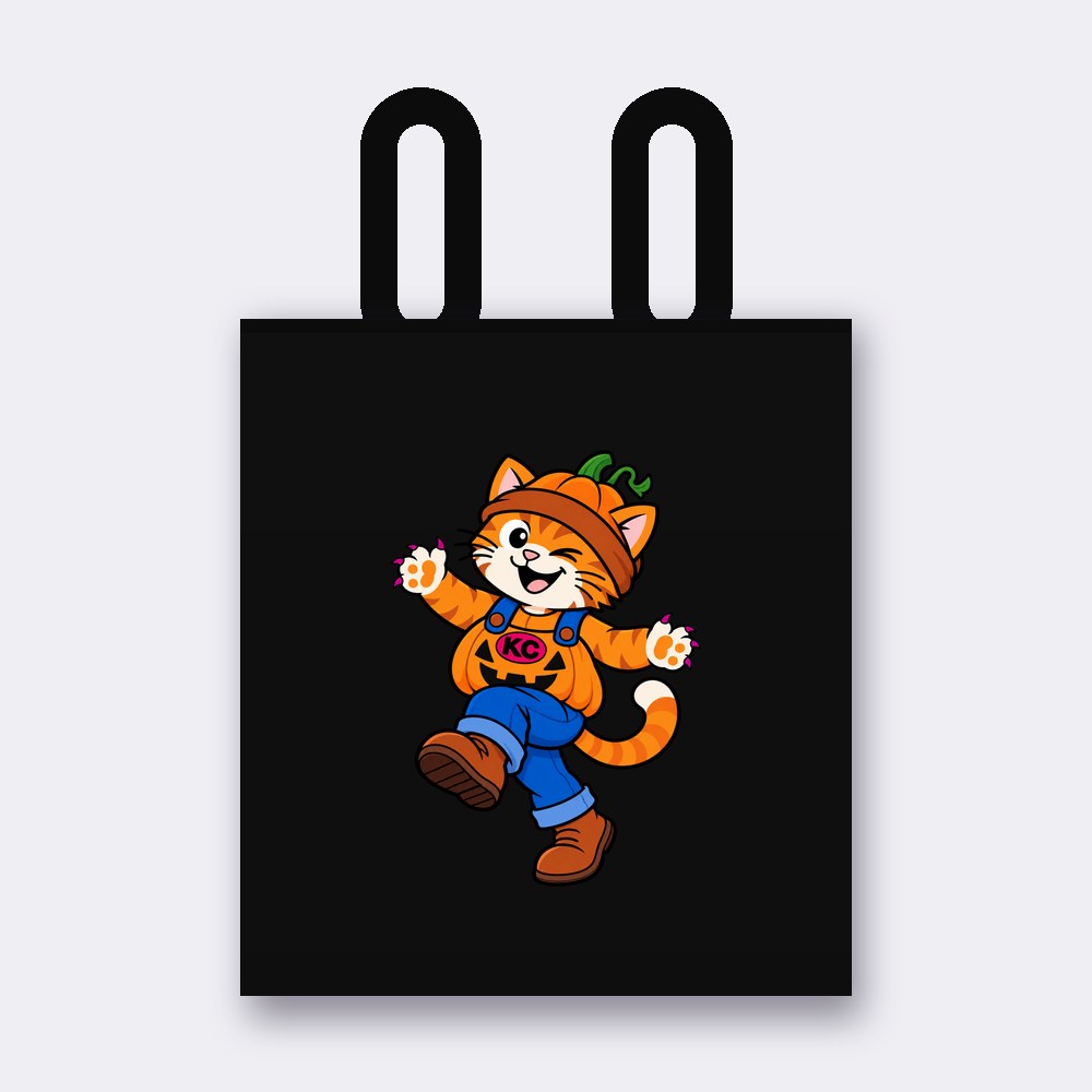 Kinky the pumpkin tote bag – black