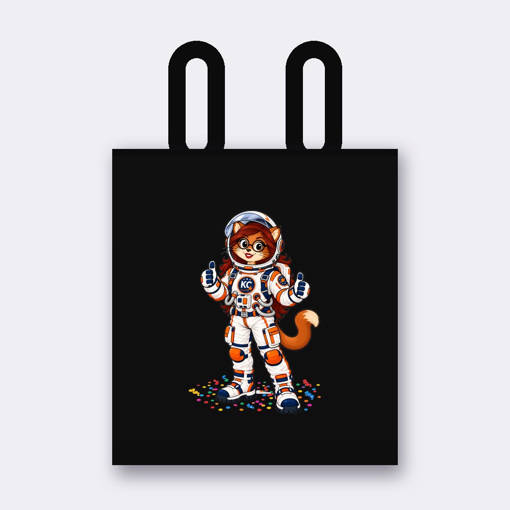 PoshX the astronaut tote bag – black