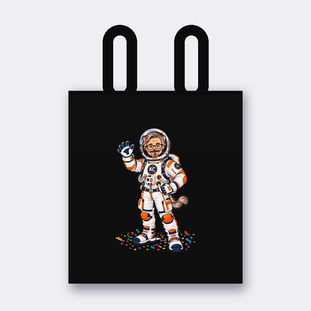 VenRod the astronaut tote bag – black