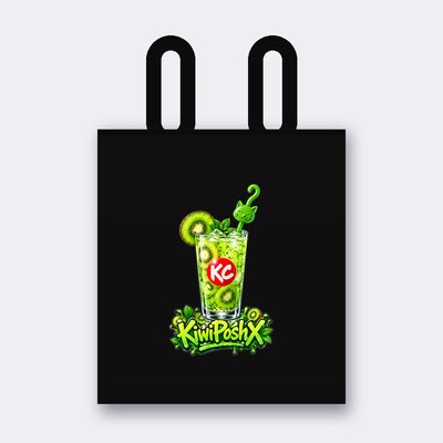 KC Drink KiwiPoshX トートバッグ – ブラック