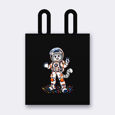 Tote bag SinDee l'astronaute – Noir