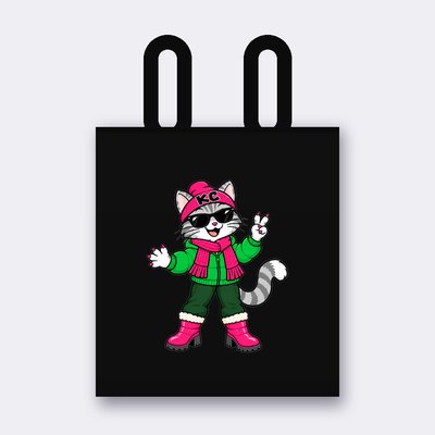 Tote bag SinDee du Klitty Crew – Noir